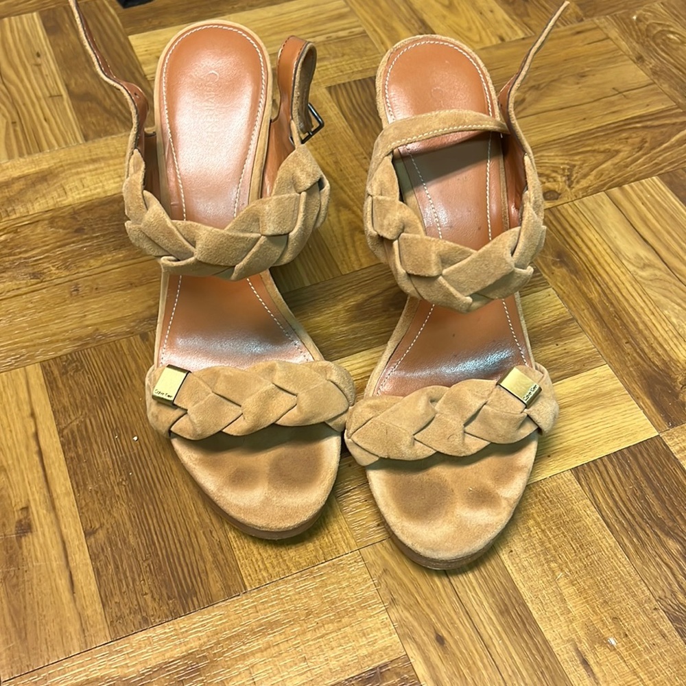 Calvin Klein lightly worn high heeled sandals
